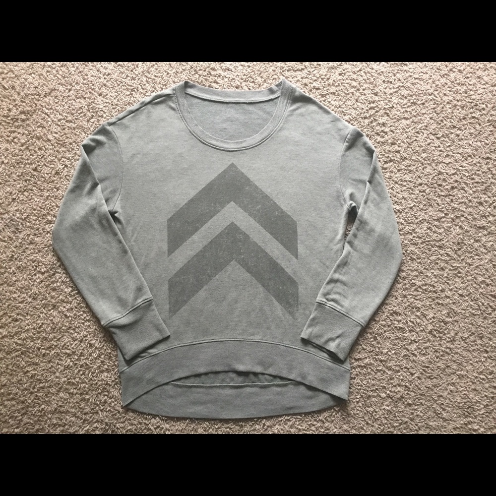 Olive Green Crew Neck Long-sleeve Shirt